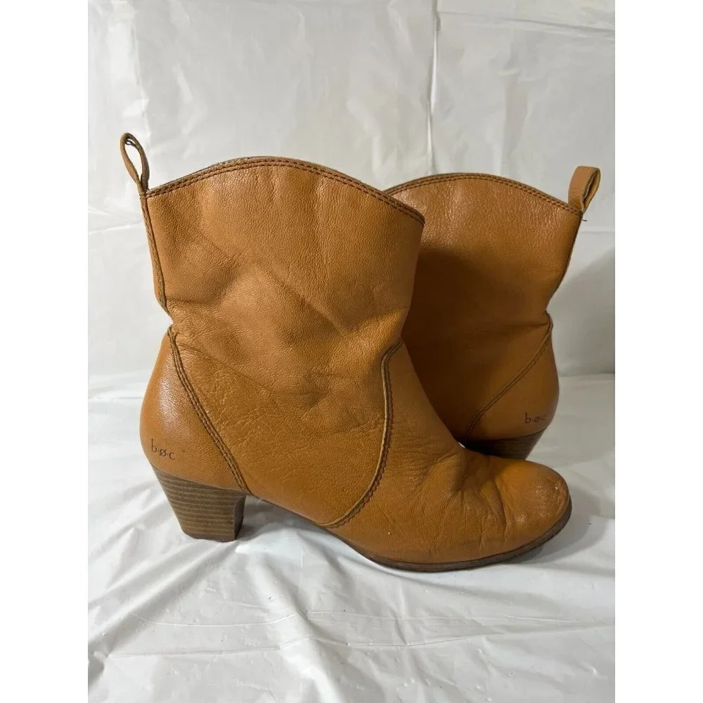 Boc Women's Western Tan Leather Ankle Pull Up 2